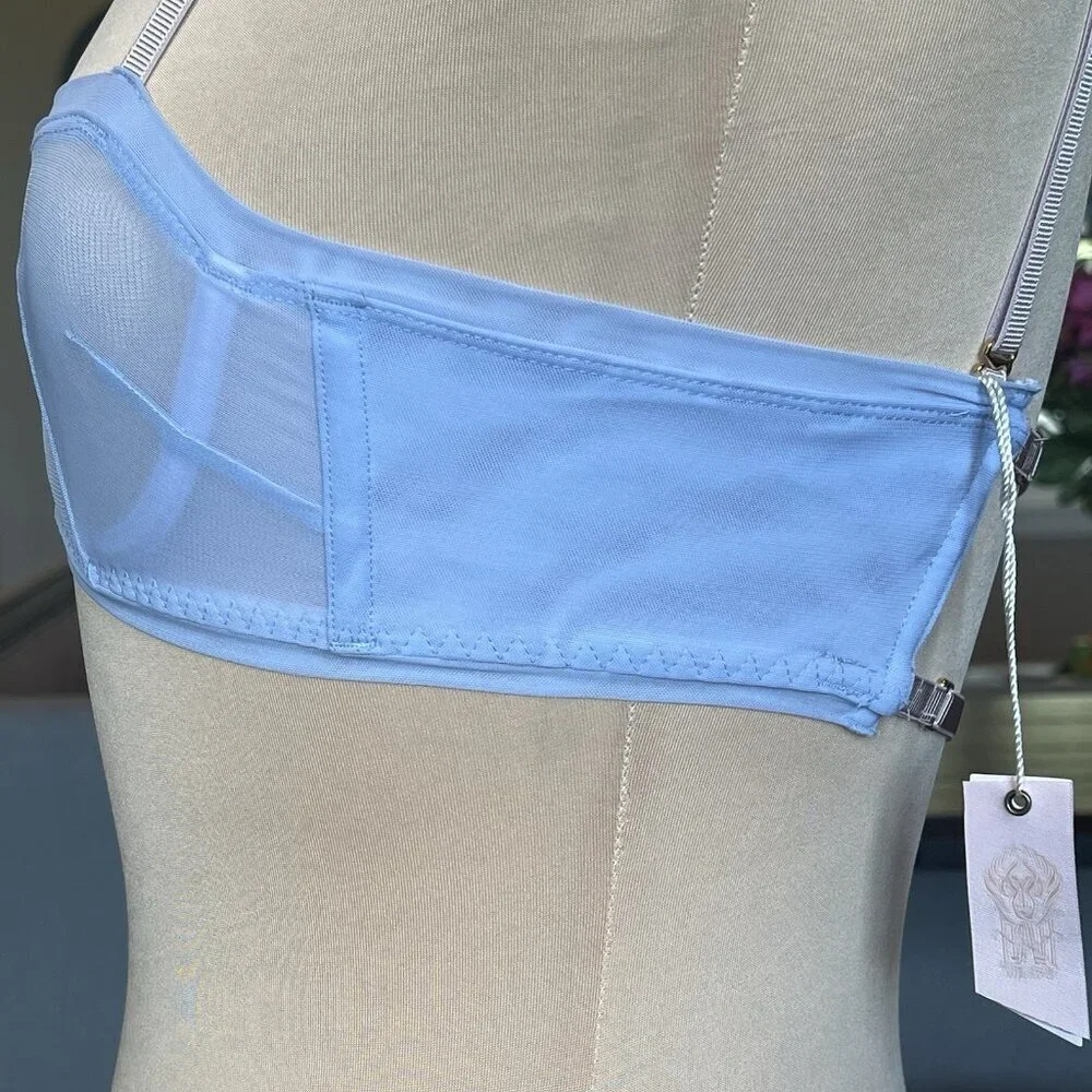 NWT We Are HAH Free People Wired Bra 30-38A 30A 32A 34A 36A 38A Periwinkle Sheer